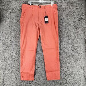 Ben Sherman Pants Mens 36x32 Orange Stretch Mid Rise Slim Fit *NWT*